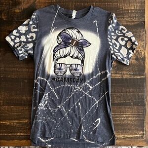 Bella Canvas Kids Graphic Tee - Navy and White